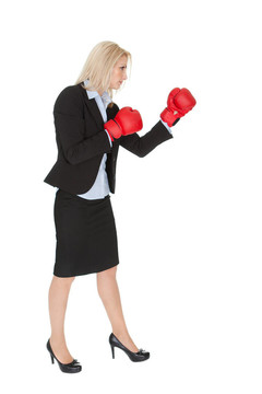 美麗的女企業(yè)家做一拳