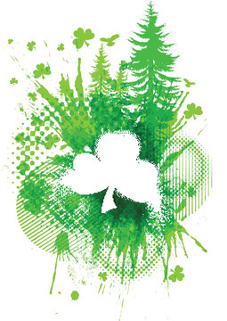 ST. Patricks Clover的拼貼畫