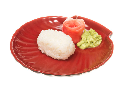 白底水煮米飯