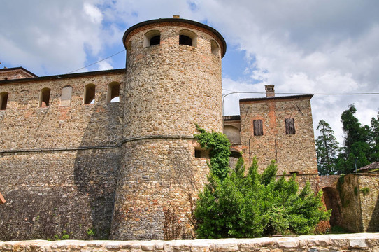 阿加扎諾城堡。Emilia Romagna。意大利.