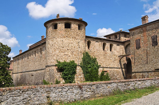 阿加扎諾城堡。Emilia Romagna。意大利.