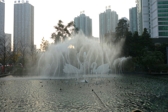 園林風(fēng)光 噴水池