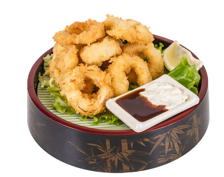 深油炸魷魚圈魷魚沙拉