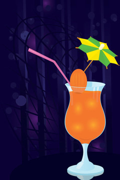 雞尾酒decorated-with-umbrella-t