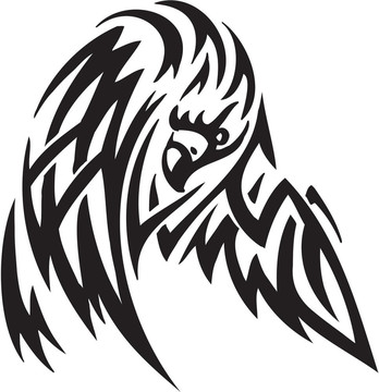部落風(fēng)格的鷹-插畫(huà)