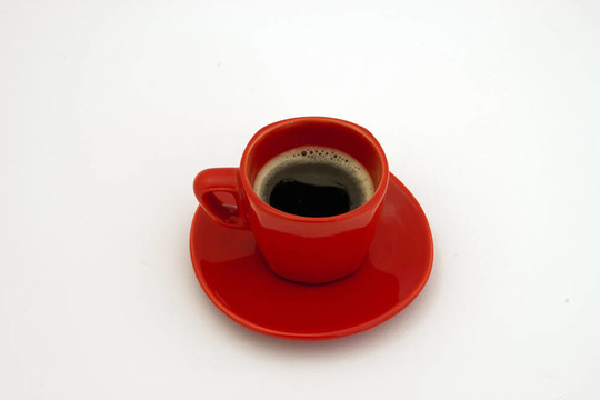 紅咖啡杯