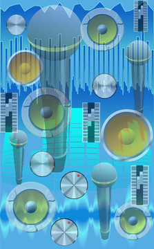 抽象音樂插畫。