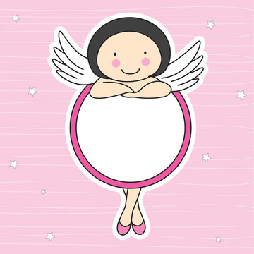 框架的仙女。文本或照片空間