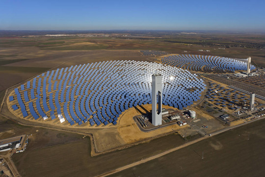 太陽能熱電廠鳥瞰圖