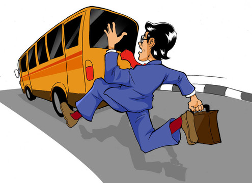 追公共汽車