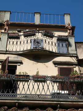 佛羅倫薩的老建筑尼比Ponte Vechio