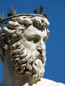 Bartolomeo Ammannati的海神噴泉；在市政廣場；佛羅倫薩；意大利