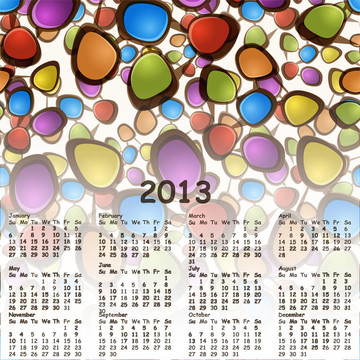 2013抽象日歷與卡通連接方案