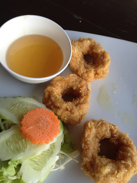蝦餅深火；泰國菜