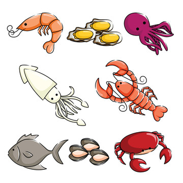 海洋動物圖標
