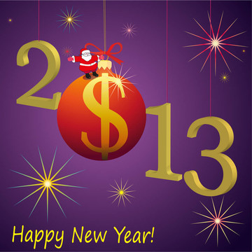 2013新年符號(hào)與Santa Cl