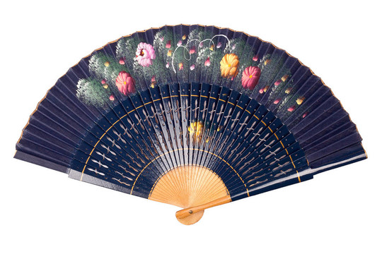 藍(lán)色的手扇