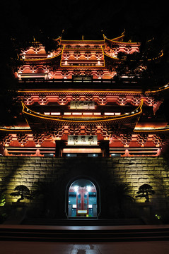 杭州吳山城隍閣夜景
