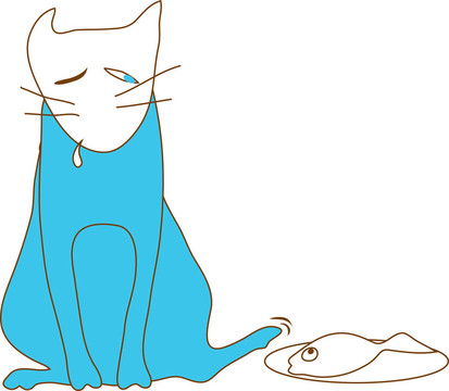 貓吃魚前
