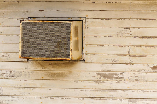 空調(diào)掛在window.old-fashioned空調(diào)