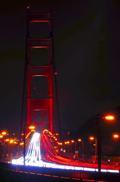 夜幕下的金門大橋