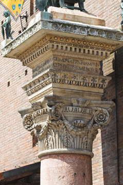 市政廳。Ferrara。Emilia Romagna。意大利.