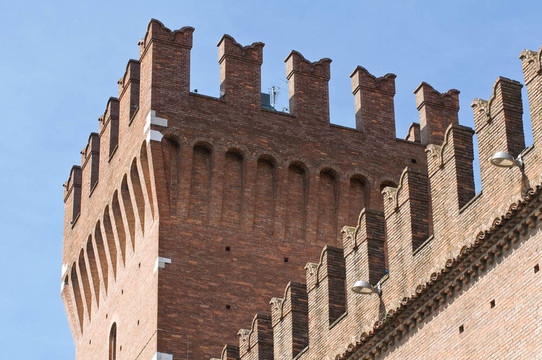 市政廳。Ferrara。Emilia Romagna。意大利.