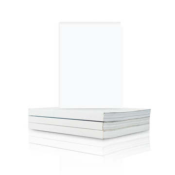 白色背景的Blank Book