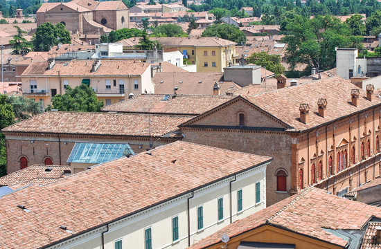 Ferrara的全景。Emilia Romagna。意大利.