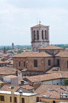 Ferrara的全景。Emilia Romagna。意大利.
