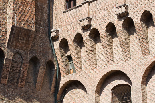 埃斯騰斯城堡。Ferrara。Emilia Romagna。意大利.