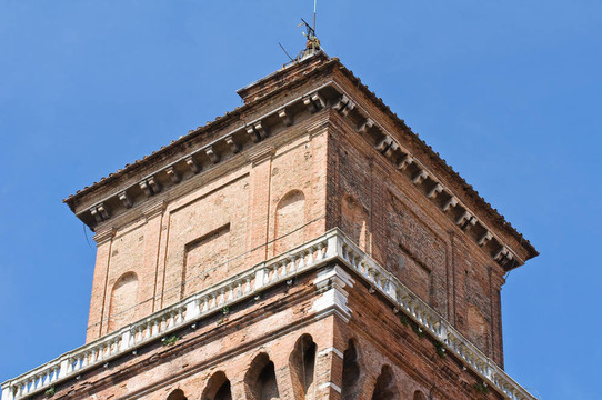 埃斯騰斯城堡。Ferrara。Emilia Romagna。意大利.