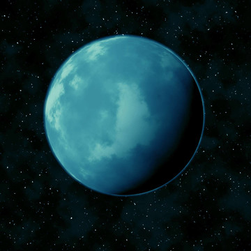 星空中的藍色星球