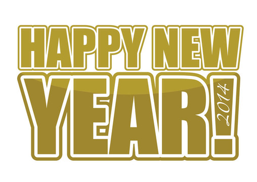 黃金新年快樂2014標(biāo)志