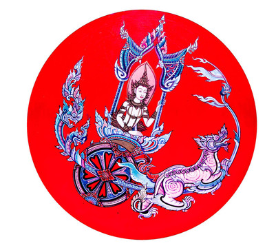 Deva的繪畫孤立在白色背景。這是傳統(tǒng)