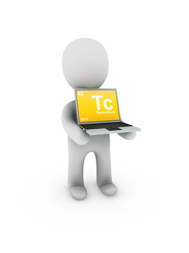 tecnetium符號(hào)在屏幕的筆記本電腦
