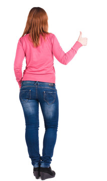 年輕漂亮女人的背影