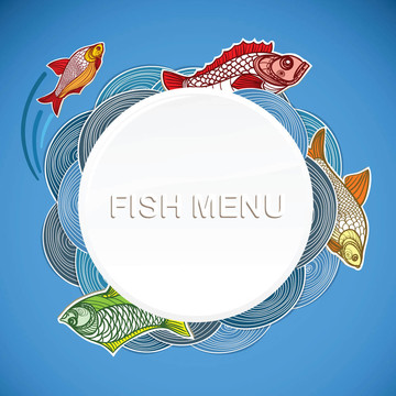 魚菜單模板