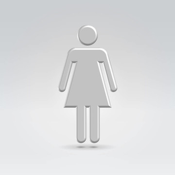 銀色的金屬stickwoman掛在空間
