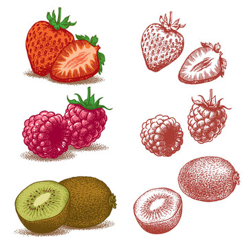Strawberry；拉斯伯里；Kiwi