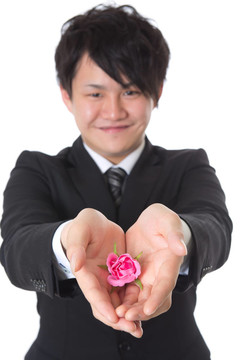 現(xiàn)在和年輕的商人