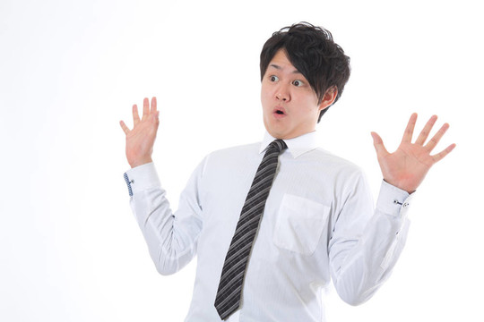 驚訝的商人