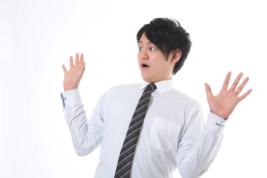 驚訝的商人