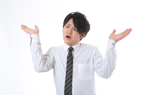 驚訝的商人