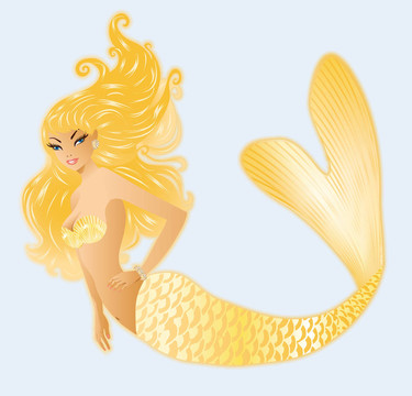 美麗的金色美人魚。
