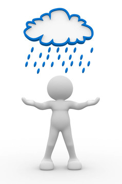 下雨的云