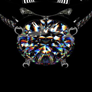 鉆石戒指3D渲染