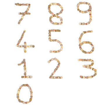 硬幣寫的數(shù)字