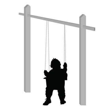 秋千上的嬰兒