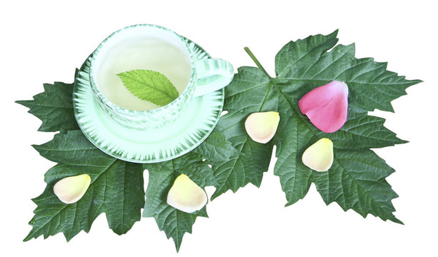 綠茶上的馬克杯